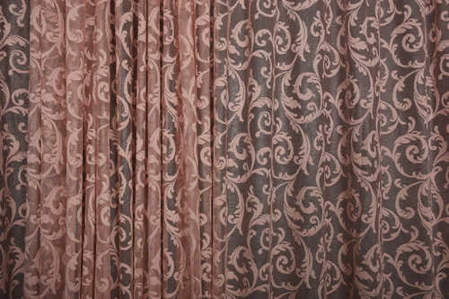 SULTAN 2 MODEL PUDRA RENK TEK KANAT Hazır dikilmiş Pileli Fon Perde 300*260 cm - Resim 3