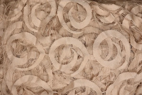 VAKKO  MODEL VİZON RENK İP PERDE HAZIR DÜĞMELERİ DİKİLMİŞ İP PERDE 300*270 cm - Resim 5