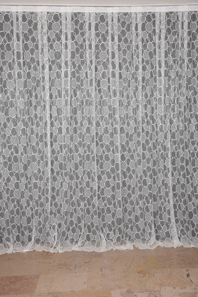 OLİMPİYAT KREM RENK TEK KANAT Dikilmiş Pileli Fon Perde 300*260 Cm ürün görseli