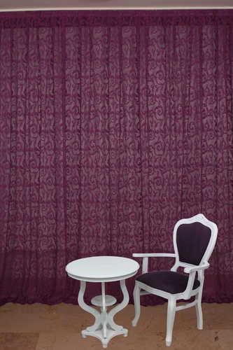 SULTAN 2 MODEL MOR RENK TEK KANAT Hazır dikilmiş Pileli Fon Perde 300*260 cm ürün görseli