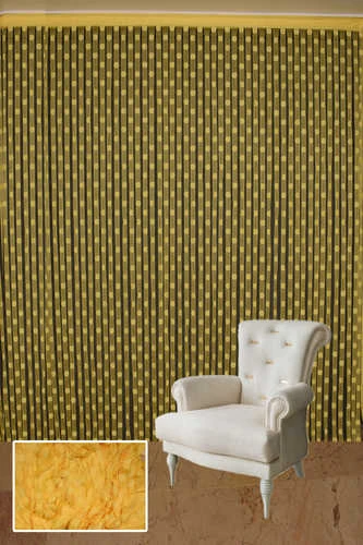 PUANLI MODEL CİVCİV SARISI RENK HAZIR İP PERDE 300*270 cm - Resim 2