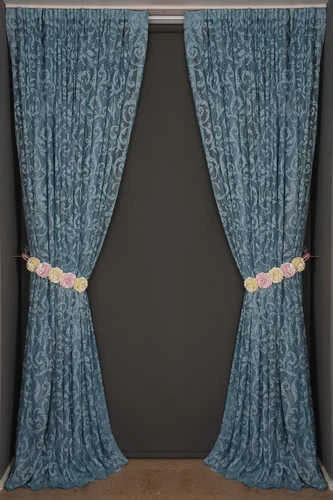 SULTAN 2 MODEL MAVİ  RENK TEK KANAT Hazır dikilmiş Pileli Fon Perde 300*260 cm - Resim 8