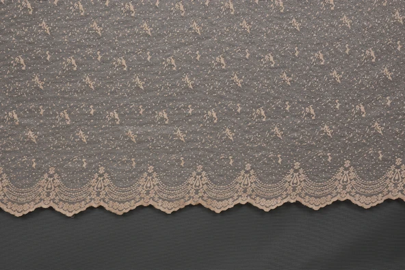 KUŞ MODEL VİZON RENK TEK KANAT Dikilmiş Pileli Fon Perde 300*260 Cm - Resim 3