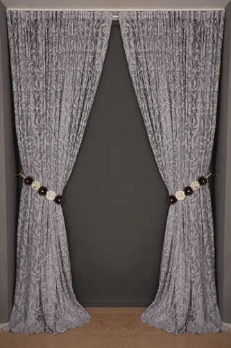 SULTAN 2 MODEL GRİ RENK TEK KANAT Hazır dikilmiş Pileli Fon Perde 300*260 cm - Resim 8