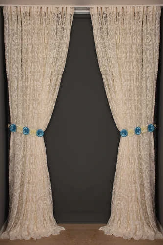 SULTAN 2 MODEL KREM RENK TEK KANAT Hazır dikilmiş Pileli Fon Perde 300*260 cm - Resim 8