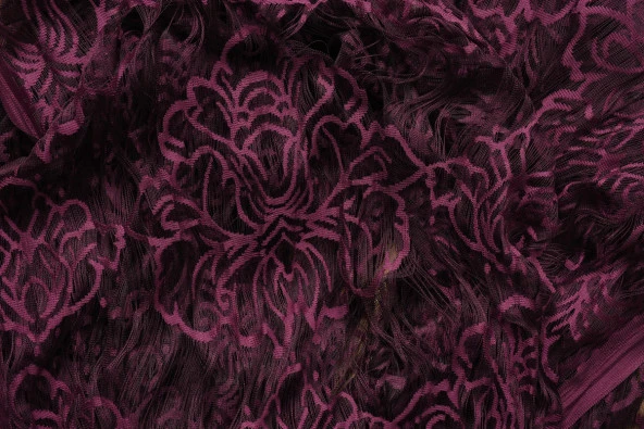 ÖRÜMCEK ÇİFT RENK MOR İP PERDE HAZIR DÜĞMELERİ DİKİLMİŞ İP PERDE 300*280 cm - Resim 4