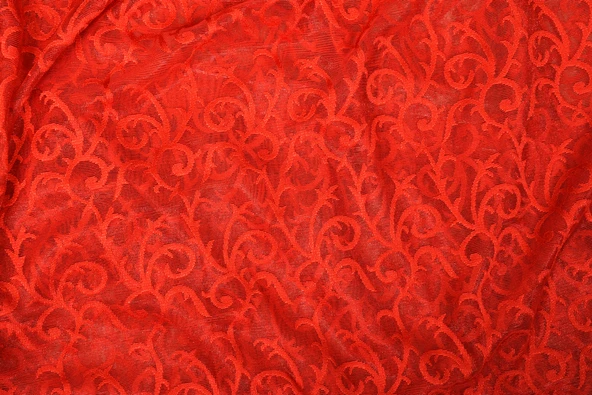 ŞAL MODEL KIRMIZI  RENK TEK KANAT Hazır dikilmiş Pileli Fon Perde 75*260 cm - Resim 3