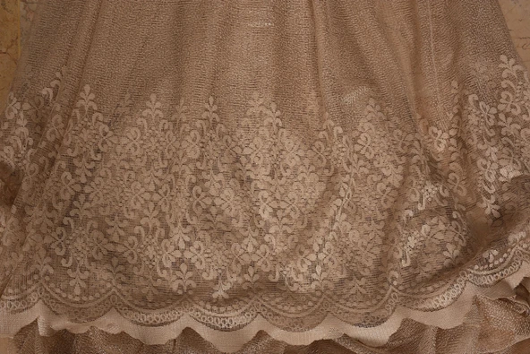 GÖBEKLİ MODEL VİZON RENK TEK KANAT Hazır dikilmiş Pileli Fon Perde 300*260 cm - Resim 8