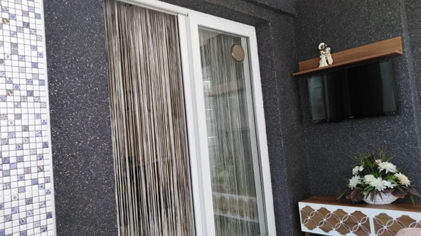 İP MODEL KIRIK BEYAZ RENK İP PERDE 300*270 cm - 2 mm şerit ürün görseli