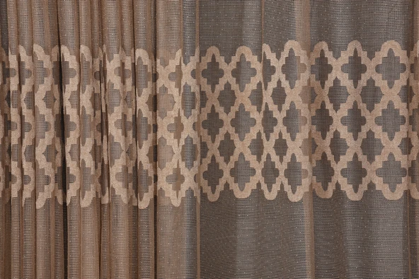 OSMANLI MODEL VİZON RENK TEK KANAT Dikilmiş Pileli Fon Perde 300*260 Cm - Resim 5