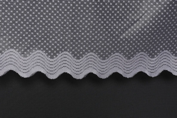 SEYREK NOKTALI MODEL BEYAZ RENK TEK KANAT Hazır Pileli Fon Perde 300*260 - Resim 6