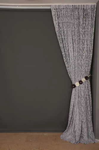 SULTAN 2 MODEL GRİ RENK TEK KANAT Hazır dikilmiş Pileli Fon Perde 300*260 cm - Resim 7
