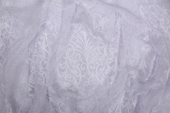 BÜYÜK DAMAKS BEYAZ RENK TEK KANAT Dikilmiş Pileli Fon Perde 300*260 Cm - Resim 4