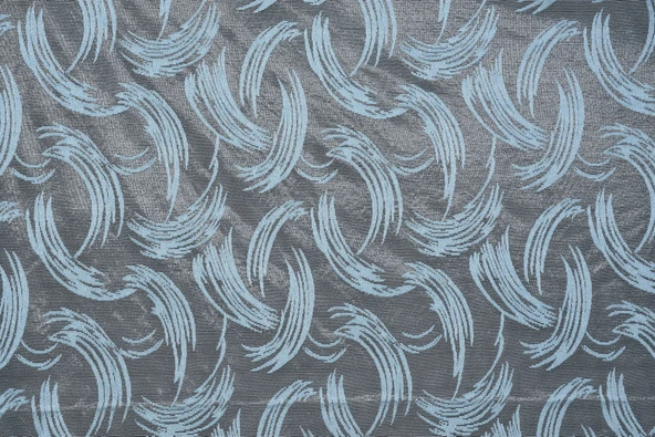 KILINÇ MODEL MAVİ RENK TEK KANAT Hazır Pileli Fon Perde 300*260 - Resim 6