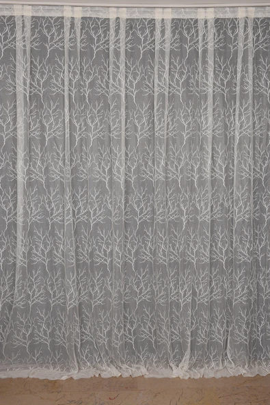 GRANİT MODEL KREM RENK TEK KANAT Dikilmiş Pileli Fon Perde 300*260 Cm - Resim 2