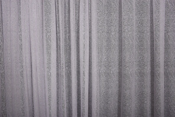 ÇİZGİLİ MODEL KIRIK BEYAZ RENK TEK KANAT Hazır dikilmiş Pileli Fon Perde 300*260 cm - Resim 3