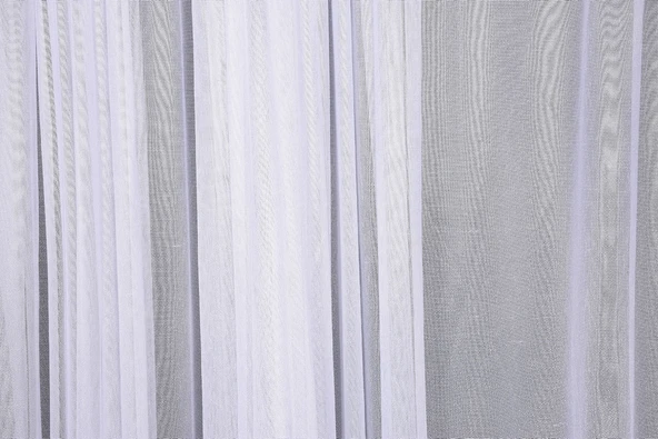 SELVİ DESEN BEYAZ RENK TEK KANAT Hazır dikilmiş Pileli Fon Perde 300*260 cm - Resim 6