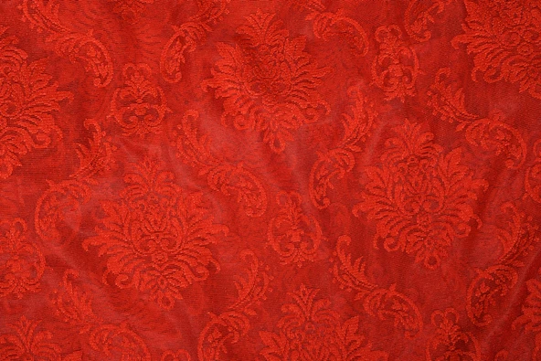 DAMAKS KIRMIZI RENK TEK KANAT Hazır dikilmiş Pileli Fon Perde 75*260 cm ürün görseli