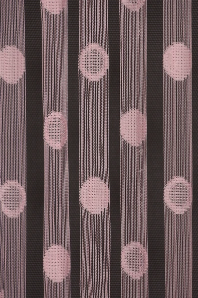 KÜÇÜK PUANLI MODEL PEMBE RENK HAZIR İP PERDE 300*270 cm - Resim 3