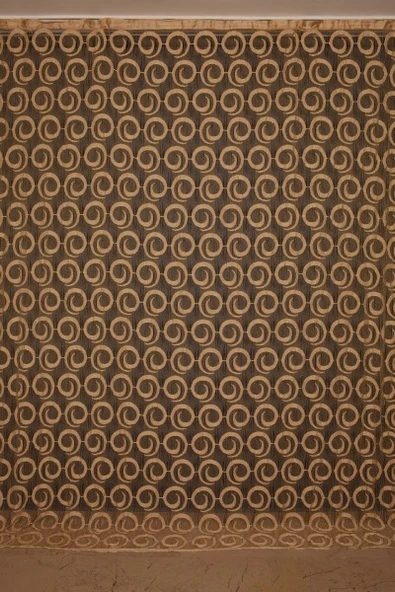 VAKKO  MODEL GOLD RENK İP PERDE HAZIR DÜĞMELERİ DİKİLMİŞ İP PERDE 300*270 cm - Resim 2