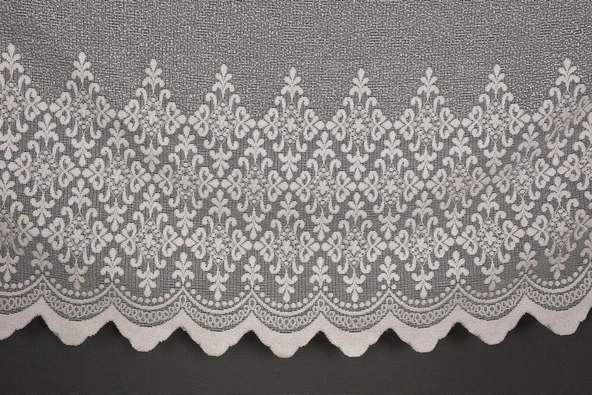 GÖBEKLİ MODEL KIRIK BEYAZ TEK KANAT RENK Hazır dikilmiş Pileli Fon Perde 300*260 cm - Resim 5