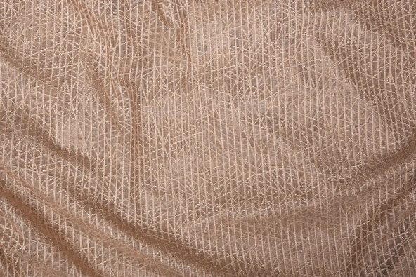 ÇİZGİLİ VİZON RENK TEK KANAT Hazır dikilmiş Pileli Fon Perde 75*260 cm - Resim 2