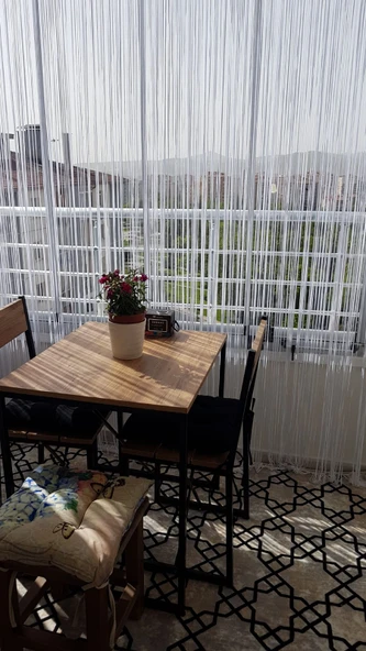 İP MODEL BEYAZ RENK İP PERDE 300*270 cm - 2 mm şerit - Resim 5