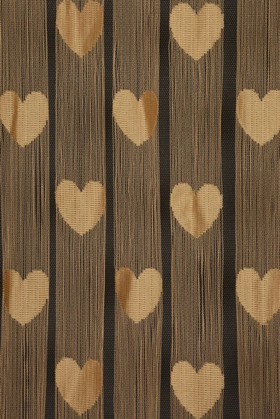 KALPLİ MODEL GOLD RENK İP PERDE HAZIR İP PERDE 300*280 - Resim 1