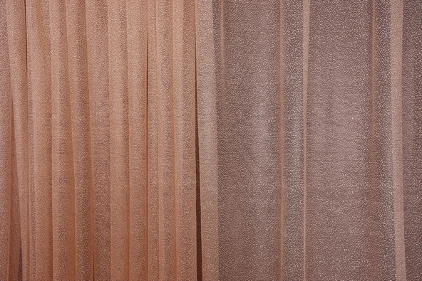 DAR ETEK MODEL PUDRA RENK TEK KANAT Hazır Pileli Fon Perde 300*260 - Resim 7