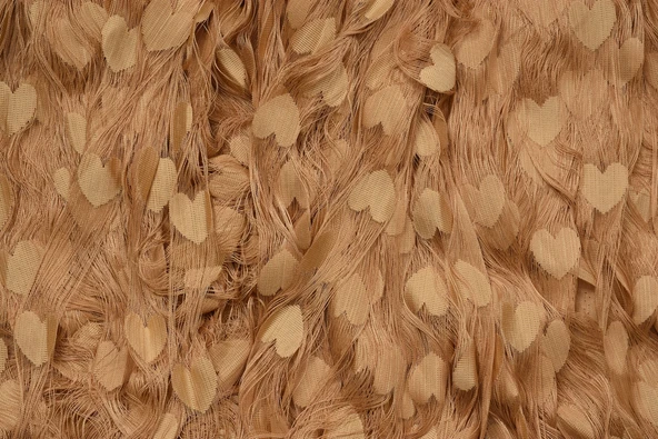 KALPLİ MODEL GOLD RENK İP PERDE HAZIR İP PERDE 300*280 - Resim 5