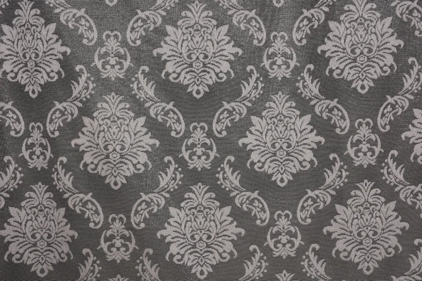 DAMAKS GRİ  RENK TEK KANAT Hazır dikilmiş Pileli Fon Perde 300*260 cm - Resim 7