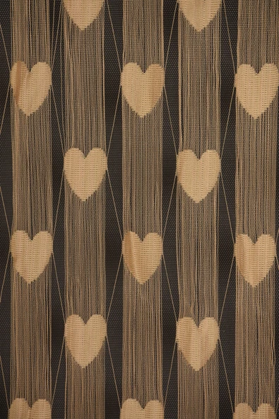 KALPLİ BİRLEŞİK MODEL GOLD RENK İP PERDE HAZIR İP PERDE 300*270 - Resim 3