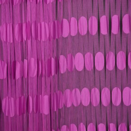 BÜYÜK PUANLI MODEL FUŞYA RENK İP PERDE HAZIR İP PERDE 300*280 - Resim 5