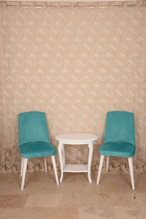 YAPRAK  MODEL VİZON RENK İP PERDE HAZIR DÜĞMELERİ DİKİLMİŞ İP PERDE 300*270 cm - 9