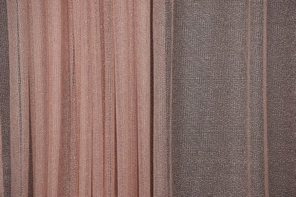 GENİŞ ETEK MODEL PUDRA RENK TEK KANAT Hazır Pileli Fon Perde 300*260 - 7