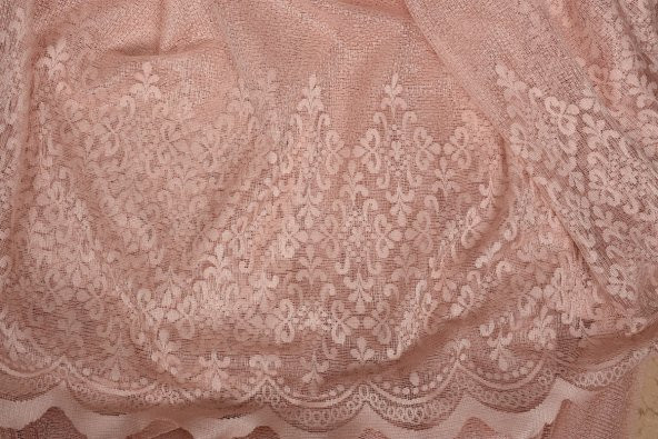 GENİŞ ETEK MODEL PUDRA RENK TEK KANAT Hazır Pileli Fon Perde 300*260 - 8