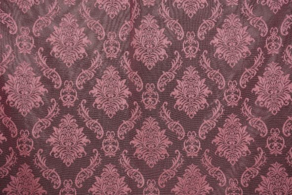 DAMAKS PEMBE RENK TEK KANAT  Hazır dikilmiş Pileli Fon Perde 300*260 cm - 7
