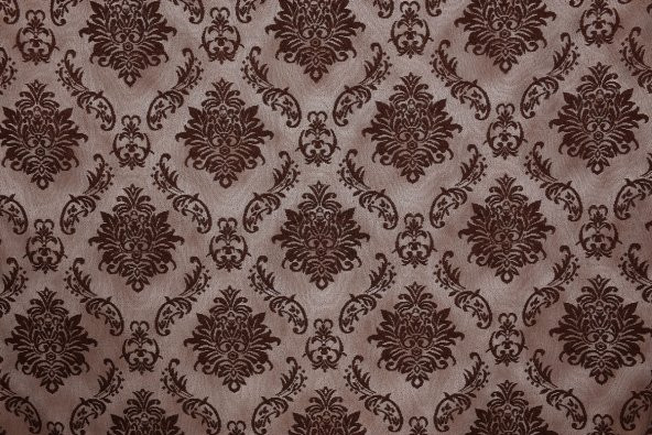 DAMAKS ACI KAHVE  RENK TEK KANAT Hazır dikilmiş Pileli Fon Perde 300*260 cm - 7