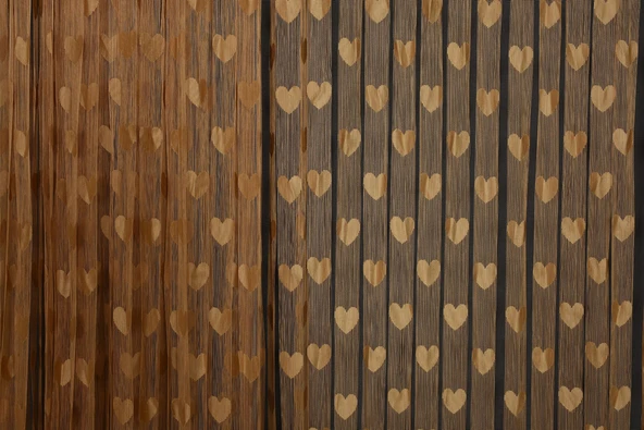 KALPLİ MODEL GOLD RENK İP PERDE HAZIR İP PERDE 300*280 - Resim 4