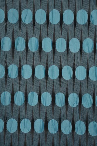 BÜYÜK PUANLI MODEL TURKUAZ RENK İP PERDE HAZIR İP PERDE 300*280 ürün görseli