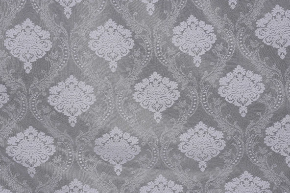 ÇERÇEVELİ DAMAKS KIRIK BEYAZRENK TEK KANAT  Hazır Pileli Fon Perde 300*260 - Resim 5