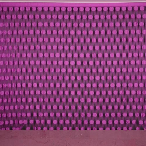 BÜYÜK PUANLI MODEL FUŞYA RENK İP PERDE HAZIR İP PERDE 300*280 ürün görseli