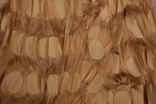 BÜYÜK PUANLI MODEL GOLD RENK İP PERDE HAZIR İP PERDE 300*270 - Resim 5