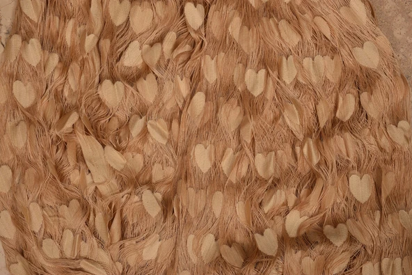 KALPLİ BİRLEŞİK MODEL GOLD RENK İP PERDE HAZIR İP PERDE 300*270 - Resim 5