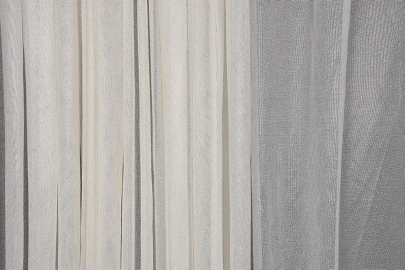 KÜÇÜK YAPRAK MODEL KREM RENK TEK KANAT Hazır Pileli Fon Perde 300*260 - Resim 6