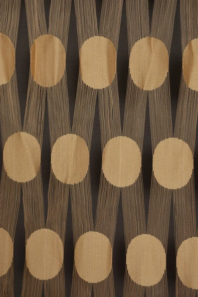 BÜYÜK PUANLI MODEL GOLD RENK İP PERDE HAZIR İP PERDE 300*270 - Resim 3