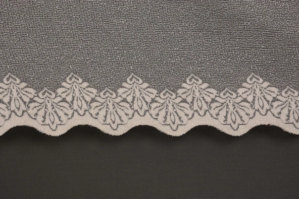 DAR ETEK MODEL KREM RENK TEK KANAT Hazır Pileli Fon Perde 300*260 - Resim 6