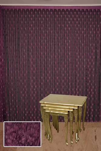 KALPLİ MODEL MOR RENK İP PERDE HAZIR İP PERDE 300*270 - Resim 2