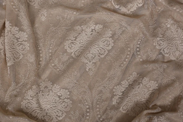 ÇERÇEVELİ  DAMAKS VİZON RENK TEK KANAT Hazır dikilmiş Pileli Fon Perde 300*260 cm - Resim 7