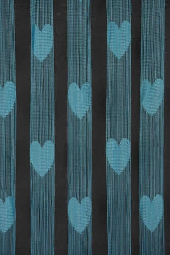 KALPLİ MODEL TURKUAZ RENK İP PERDE HAZIR İP PERDE 300*280 - Resim 4